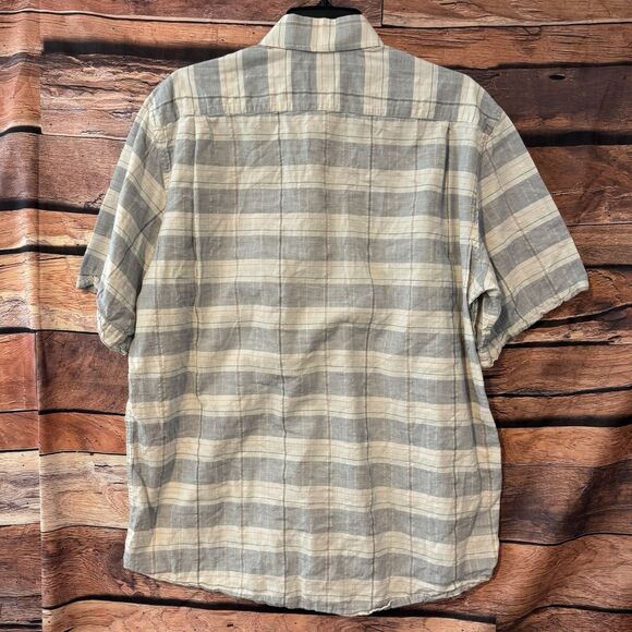 Viyella Shirt L Men’s Plaid Striped Short Sleeve Button Down Zephyr 100% Cotton - Picture 4 of 6